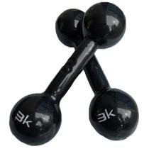 Par de Halter Bola Cotonete Ahead Sports Preto 3KG