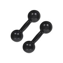 Par De Halter Bola Emborrachado 7Kg Academia Fitness Peso