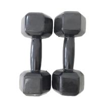 Par de Halter Dumbell Sextavado Revestido Ahead 5 kg Preto