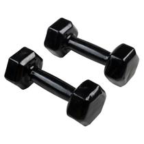 Par de Halter Dumbell Sextavado Revestido e Texturizado Ahead Sports - 7kg Preto