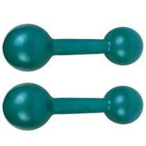 Par de Halter Emborrachado Peso Bola Verde 4Kgs Funcional Fitness