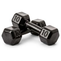 Par de halter sextavado emborrachado 10kg cada preto para academia treinos funcionais musculação cross training alta durabilidade Par de halter sextavado emborrachado 10kg cada preto para academia treinos funcionais musculação cross training alta durabilidade