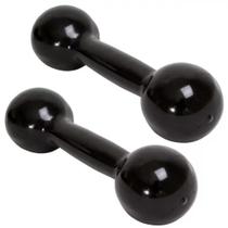 Par de Halteres 10kg Ahead Sports Bola Cotonete Preto