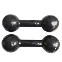 Par De Halteres Bola Cotonete Ahead Sports Preto 10Kg