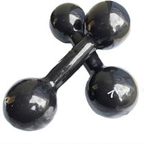 Par de Halteres Bola Cotonete Ahead Sports Preto 7KG