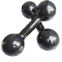 Par De Halteres Bola Cotonete Ahead Sports Preto 7Kg