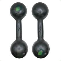 Par de Halteres de Ferro Fundido Pintado - 7 Kg