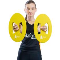 Par de Halteres Disco Oval Para Hidroginástica Em Eva DF4044-AM Amarelo Dafoca Sports