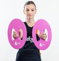 Par de Halteres Disco Oval Para Hidroginástica Em Eva DF4044-RS Rosa Dafoca Sports