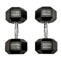Par de Halteres Dumbell Sextavado Ahead Sports As2102 17,5kg