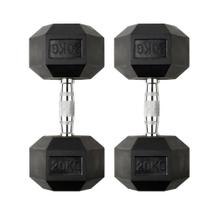 Par de Halteres Dumbell Sextavado Ahead Sports AS2102 20kg