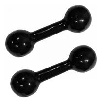 Par de Halteres Emborrachado para Musculação 5kg Preto Par de Halteres Emborrachado para Musculação 5kg Preto
