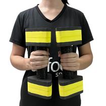 Par de Halteres Hidroginástica Em EVA 1 A 2 Kg DF4011-BK Preto/Amarelo Dafoca Sports