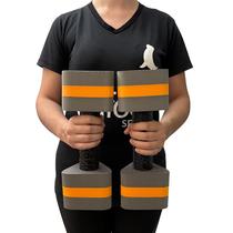 Par de Halteres Hidroginástica Em EVA 2 A 3 Kg DF4012-CZ Cinza/Laranja Dafoca Sports