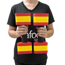 Par de Halteres Hidroginástica Em EVA 2 A 3 Kg DF4012-VM Vermelho/Amarelo Dafoca Sports