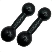 Par de Halteres Revestidos 2 Kg - Preto Par de Halteres Revestidos 2 Kg - Preto