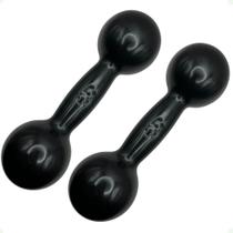 Par de Halteres Revestidos 5 Kg - Preto