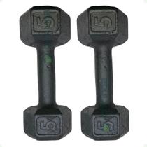 Par de Halteres Sextavado - 5 Kg