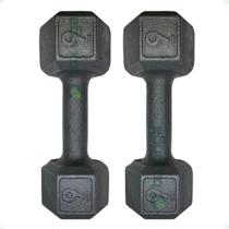 Par de Halteres Sextavado - 9 Kg