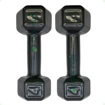 Par de Halteres Sextavado Emborrachado - 4 Kg