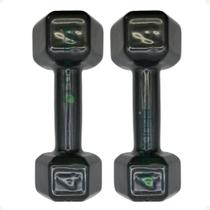 Par de Halteres Sextavado Revestido - 4 Kg