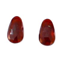Par de Hessonita Natural Facetado Rose Cut Formato Fancy Par Dimensões (LxC) 22x13 mm Par de Hessonita Natural Facetado Rose Cut Formato Fancy Par Dimensões (LxC) 22x13 mm