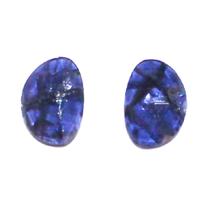 Par de Iolita Natural Facetado Rose Cut Formato Fancy Dimensões (LxC) 20x14 mm Par de Iolita Natural Facetado Rose Cut Formato Fancy Dimensões (LxC) 20x14 mm