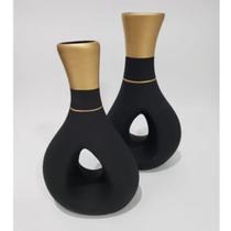 *par de jarros em cerâmica para decoração de vários ambientes*