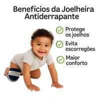 Par de Joelheira Antiderrapante Para Bebê 3 A 12 Meses Plin Baby Bichinhos