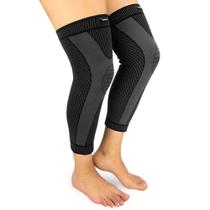 Par de Joelheira De Compressão Longbrace Preto Alasca - Suporte e Conforto