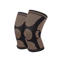 Par de joelheiras de compressão com fibra de cobre tamanho L Par de joelheiras de compressão com fibra de cobre tamanho L