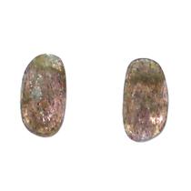 Par de Labradorita Natural Facetado Rose Cut Formato Fancy Dimensões (LxC) 20x11 mm Par de Labradorita Natural Facetado Rose Cut Formato Fancy Dimensões (LxC) 20x11 mm