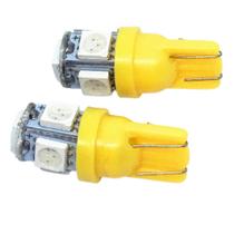 Par De Lâmpada Led Esmagada T10 12 Volts Modelo SMD5050 Amarela Par De Lâmpada Led Esmagada T10 12 Volts Modelo SMD5050 Amarela