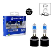 Par de lampada para farol automotivo h27/1 12v 27w pg13 super branca (base reta)