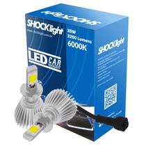 Par de Lâmpada Super LED Headlight H3 6000K 12V 35W 3200 Lumens Shocklight SLL-10003
