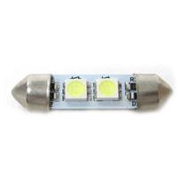 Par de lampada torpedo branca 2 led 12v 36mm