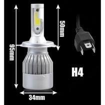 Par de Lâmpadas C6 Super Led 6000K H1 H3 H4 H7 H11 H13 H16 H27 HB3 HB4 12V a 24V Jorge Par de Lâmpadas C6 Super Led 6000K H1 H3 H4 H7 H11 H13 H16 H27 HB3 HB4 12V a 24V Jorge