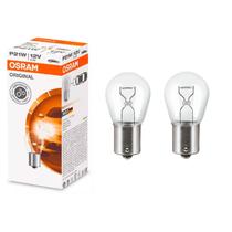 Par de Lampadas com 1 Polo Osram para Lanterna Freio Original 12V 21W BA15s 7506 P21W Par de Lampadas com 1 Polo Osram para Lanterna Freio Original 12V 21W BA15s 7506 P21W