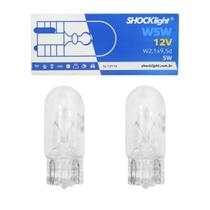 Par de Lâmpadas Pingão Halógenas T10 Shocklight SL12T10 W5W 12V Universal