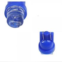 Par de lampadas pingo T10 led azul 12v