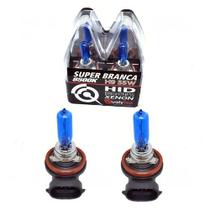 Par de Lampadas Super Branca H9 55w 8500k Qualyten Par de Lampadas Super Branca H9 55w 8500k Qualyten