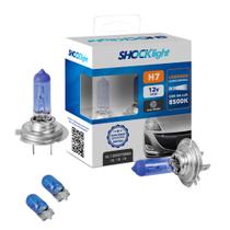 Par de Lâmpadas Super Brancas para farol H7 8500k + W5W