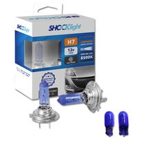 Par de Lâmpadas Super Brancas para farol H7 8500k + W5W Par de Lâmpadas Super Brancas para farol H7 8500k + W5W