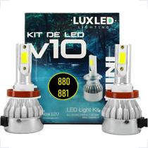 Par De Lâmpadas Super Led V10 H1 H3 H4 H7 H8/h11 H13 H16 H27 H27 / 880 / 881 Branco Branco-frio