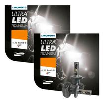 Par de Lâmpadas Ultra LED Titanium H16 + Par de Lâmpadas Ultra Led Titanium H4 6000k 12v 50w