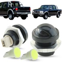 Par de Lanterna Luz de Placa Com Porca + Soquete e LED Ford Ranger 1998 a 2009 F1000