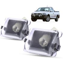 Par de Lanterna Luz De Placa + Soquete VW Saveiro G2 G3 G4 1997 1998 1999 2000 2001 2002 2003 2004 2005 2006 2007 2008