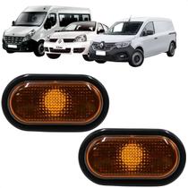 Par De Lanterna Seta Pisca Lateral Paralama Clio Kangoo Master Ambar Moldura Preta