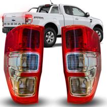 Par de Lanterna Traseira Freio Ford Ranger Ano 2012 A 2023 Farol Chevrolet GM Camionete dois lados Par de Lanterna Traseira Freio Ford Ranger Ano 2012 A 2023 Farol Chevrolet GM Camionete dois lados