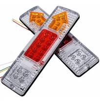 Par de Lanterna Traseira Led 29,5cm Caminhão Carreta Seta Ré Freio Lorben
